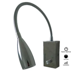 Topoch Adjustable Focus Wall Sconce - 3W LED Dimmable Reading Light for Bedroom/Study, Indirect Lighting with On/Off Switch