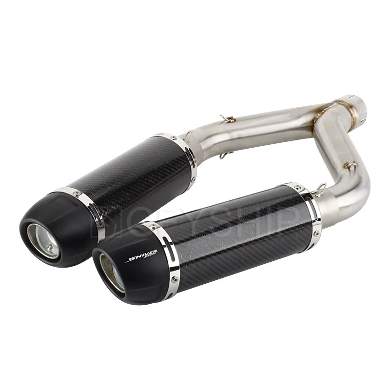 For Aprilia SHIVER 900 2017 to 2020 SHIVER 900 SL900 Escape Slip-on Motorcycle Exhaust Muffler With Mid Link Pipe System