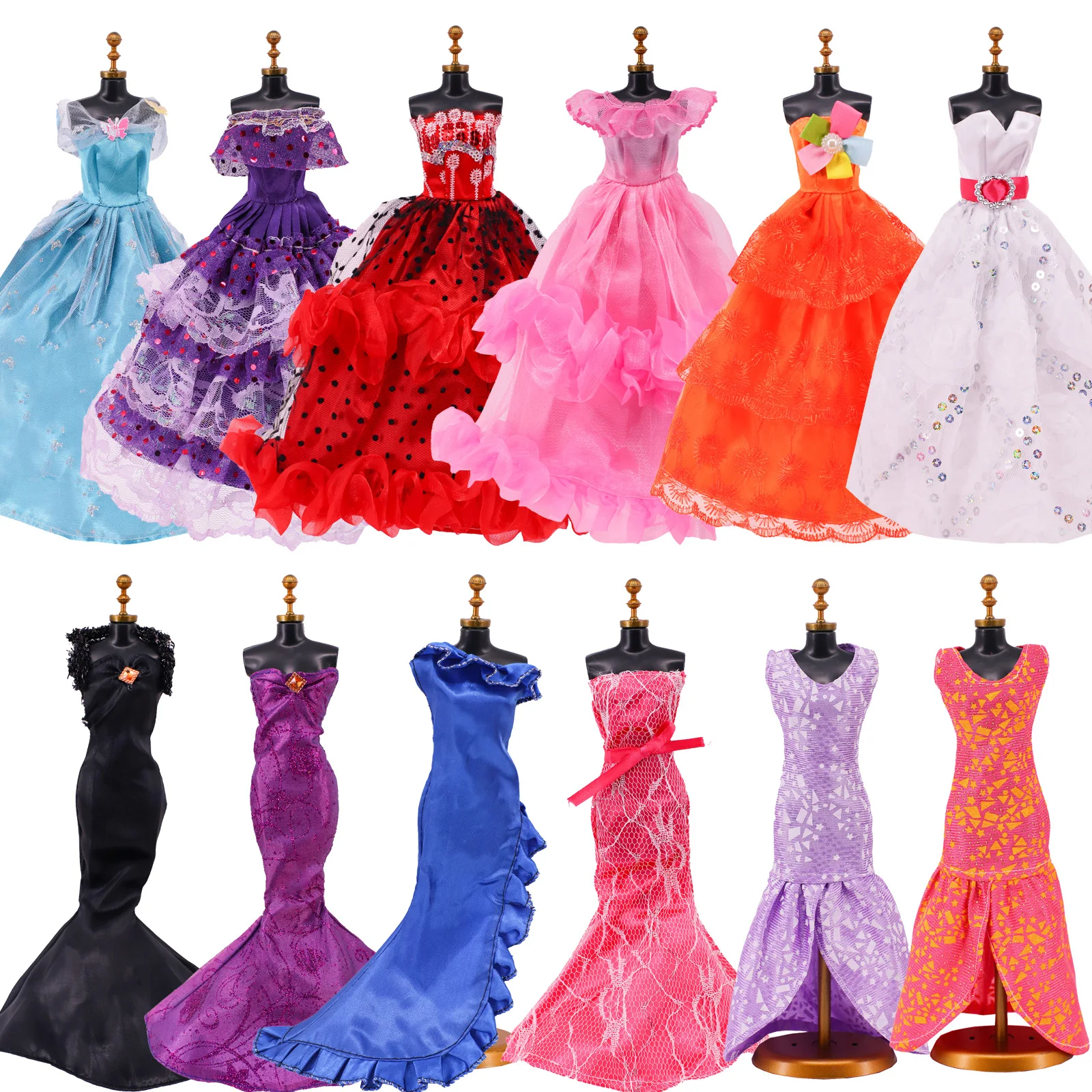 Barbies Doll Clothes Lace Princess Dress Wedding Bride Marriage Dress Party Gown Skirt for Barbies 1/6 bjd doll Accessories Toys