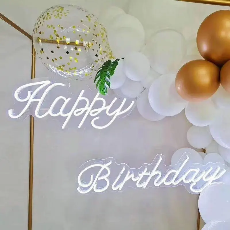 

Happy birthday Neon sign party decoration light Kids gift drop shipping