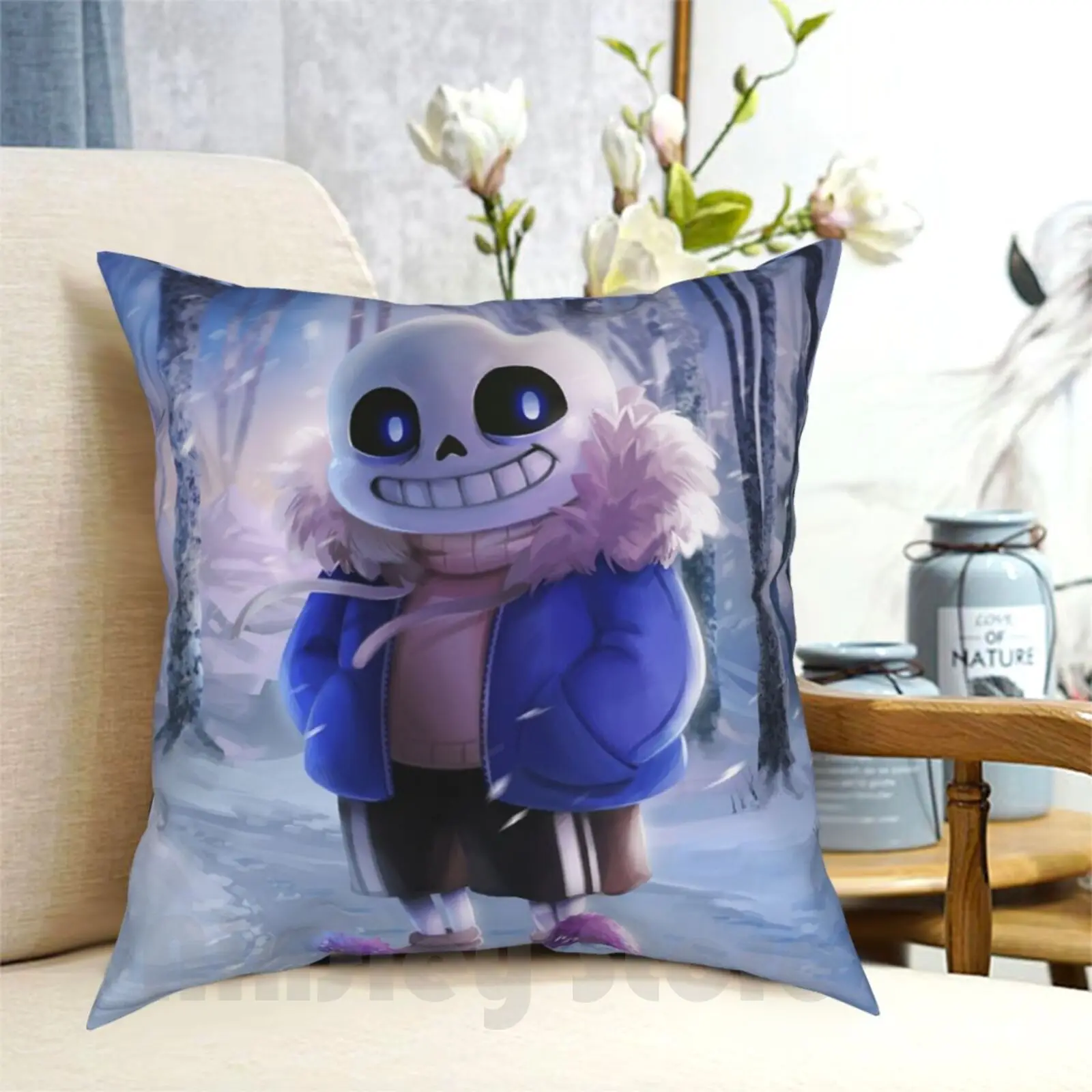 Undertale Sans Pillow Case Printed Home Soft DIY Pillow cover Funny Undertale Cool Amazing Games Video Games