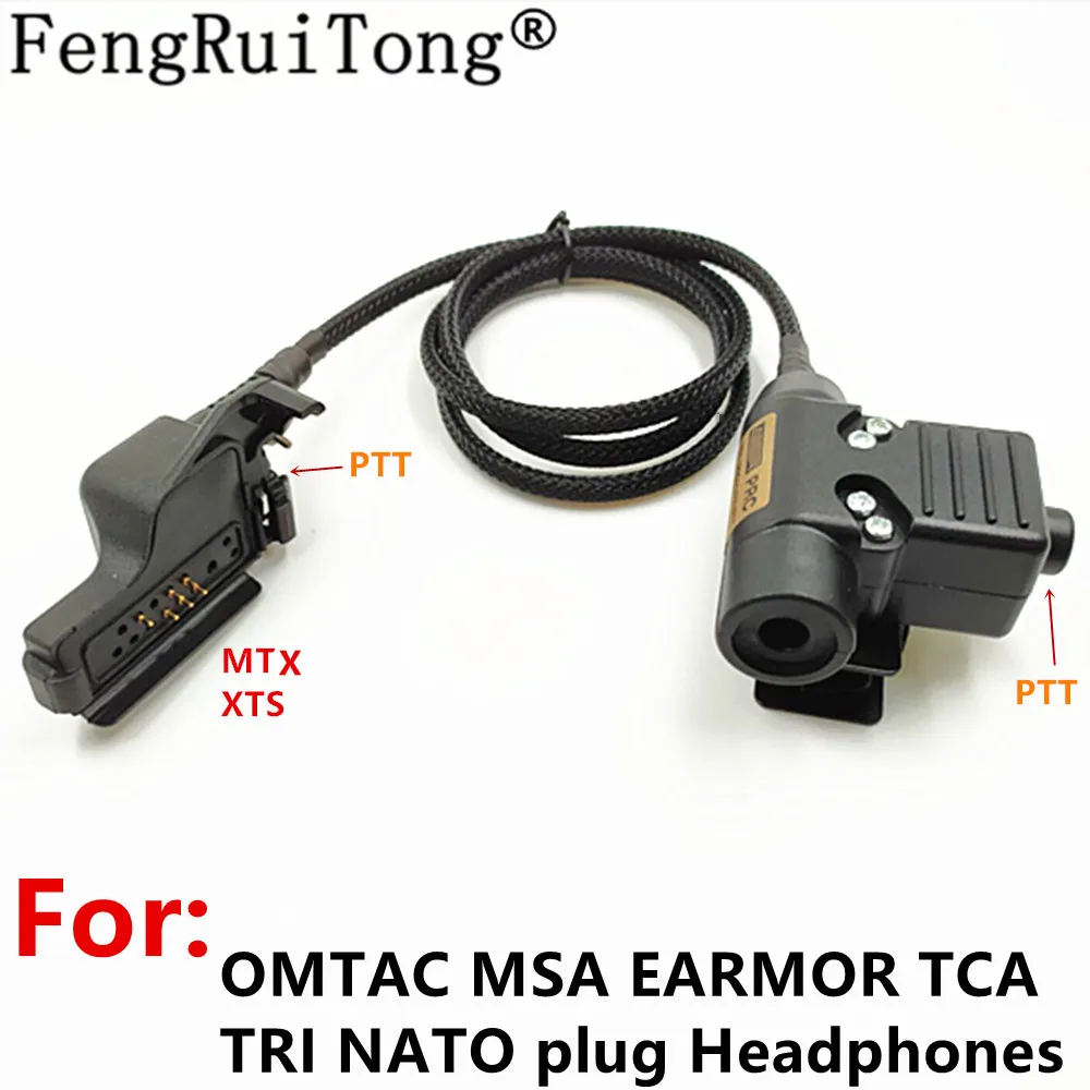 

Тактические U94 PTT для COMTAC MSA EARMOR TCA TRI NATO plug Наушники для Motorola MTX XTS HT1000 GP900 XTS5000 MT2000 Radio