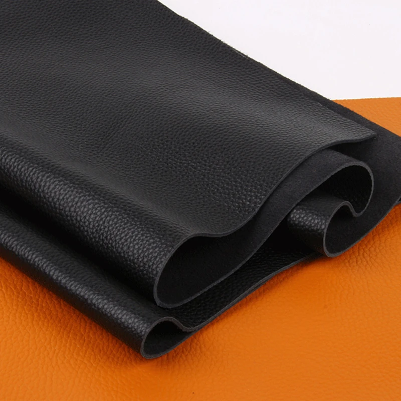 Veg tanned first layer leather genuine cow leather carving black color 1.5mm thickness paint for skin black color