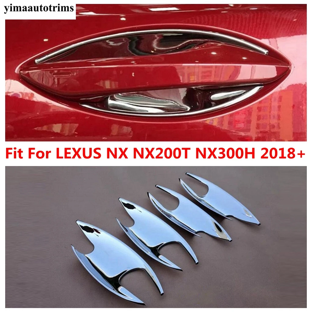 

Side Door Handle Bowl Protection Decoration Cover Trim ABS Chrome Accessories Exterior Kit For LEXUS NX NX200T NX300H 2018 2019