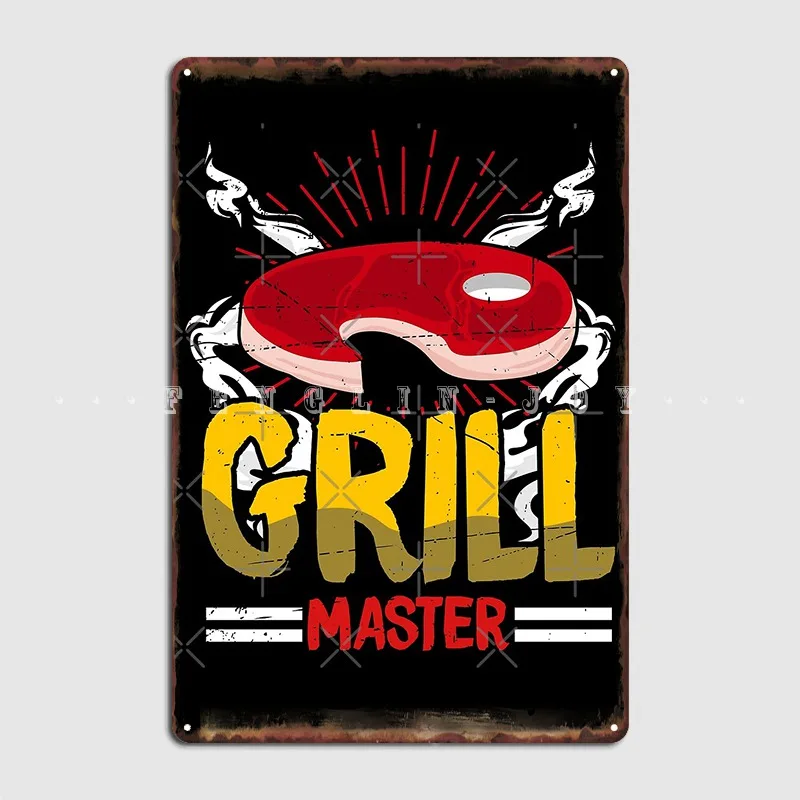 Grill Master For Grill Lovers To Make Barbeque Poster Metal Plaque Club Pub Garage Decoration Garage Decoration Tin Sign Posters