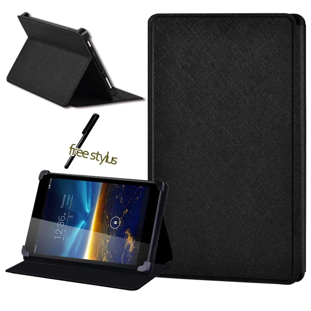 Universal Tablet Case for Vodafone Smart Tab PU Leather Stand Tablet Shockproof Cover Case+Free Stylus