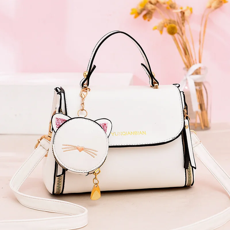 Cat Design Women Handbags Female 2021 Kitten Crossbody Shoulder Bags Trend Top Handle Tote Purses and Handbag for Girls