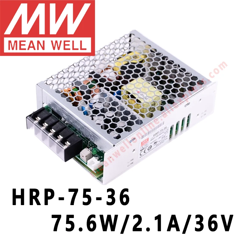 

Mean Well HRP-75-36 meanwell 36V/2.1A/75.6W DC Single Output with PFC Function Switching Power Supply online store