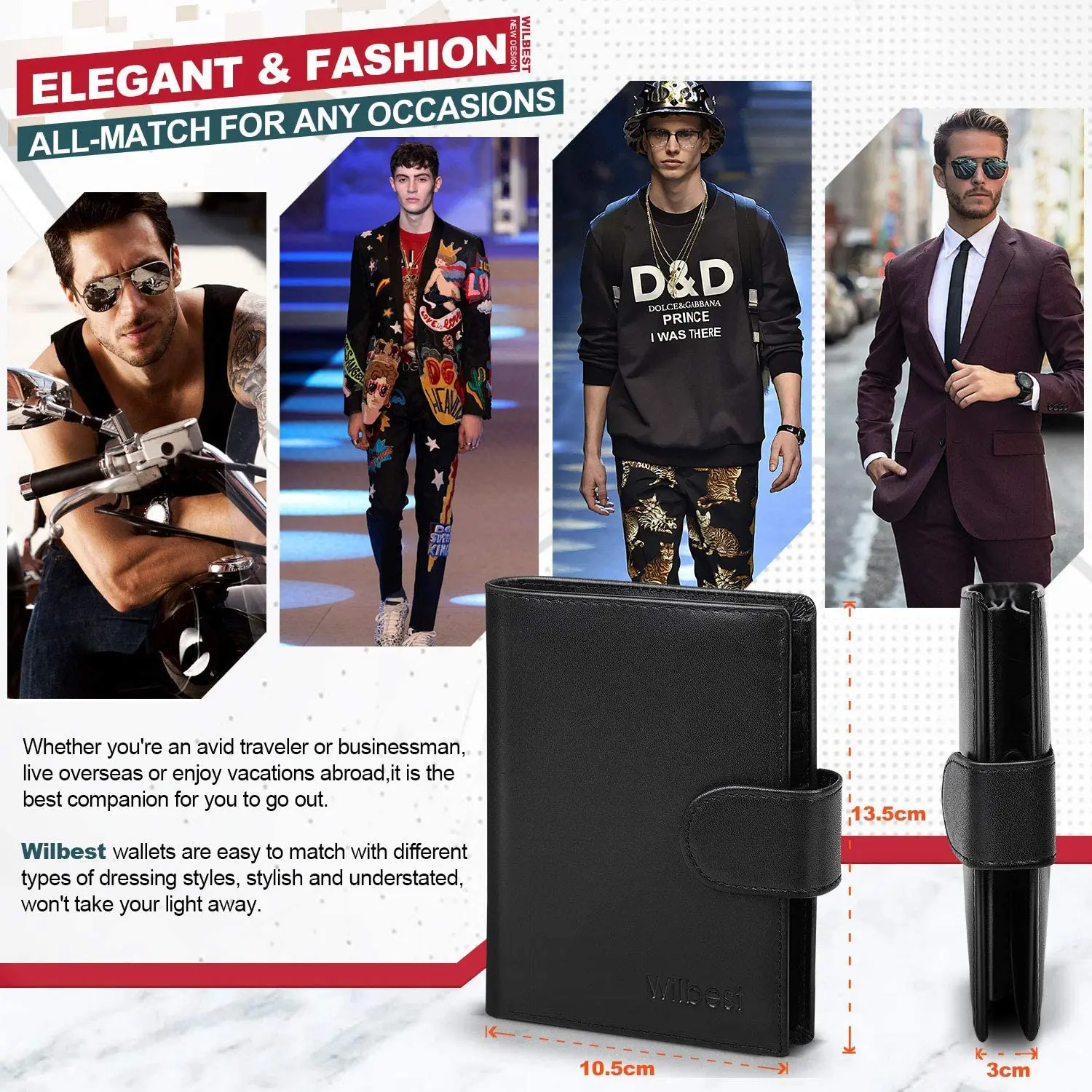 남성 정품 가죽 지갑 비즈니스 지갑 RFID 카드 홀더 투명 Windows 은행 참고 동전 구획 블랙 - AliExpress