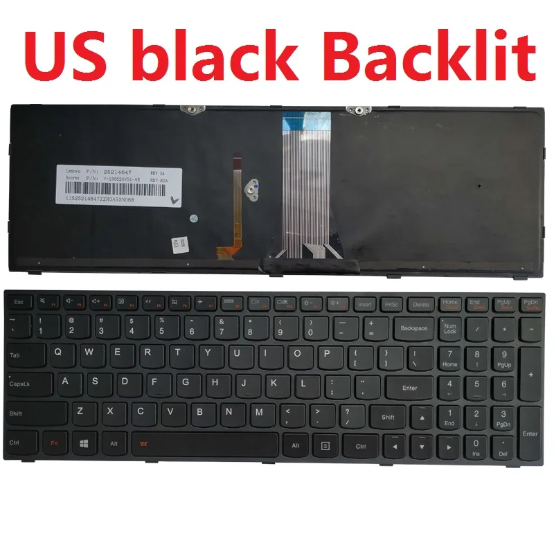 US/UK/SP/teclado español para LENOVO 25210921 V-117020ZS1-US 25214811, 25214781 de 25214751 PK130TH2A00 NSK-BQ0SN NSK-BQ0SN 01