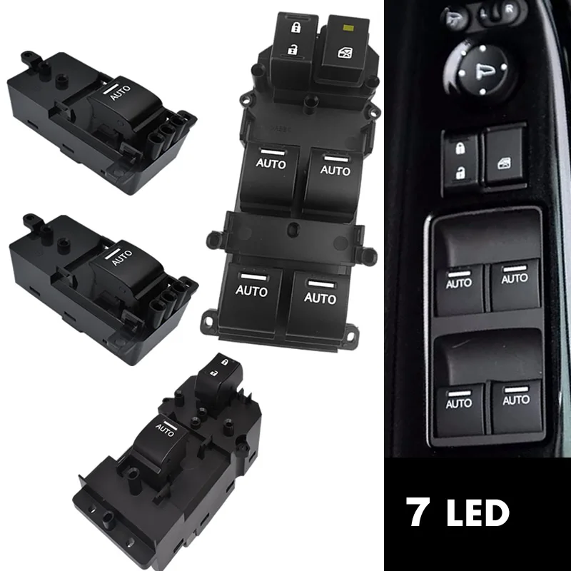 AUTO 7Led backlight 35750-TB0-H01 Power Window Lifter Master Control Switch For Honda Accord 2008-2013 Upgrade features