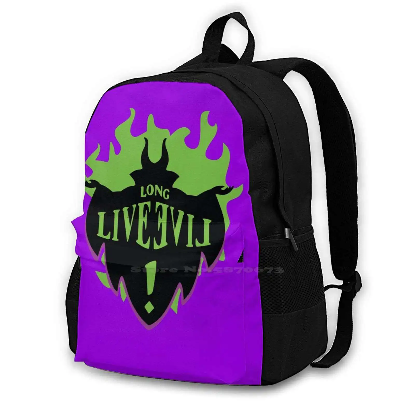 

Evil Icon Hot Sale Schoolbag Backpack Fashion Bags Long Live Evil Rotten Core Descendants 2 3 Silhouette Sleep Band Beauty Evie