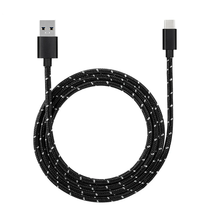 USB C to USB Type-c data cable 3.1 type c to USB male 3A high-current aluminum braided data cable