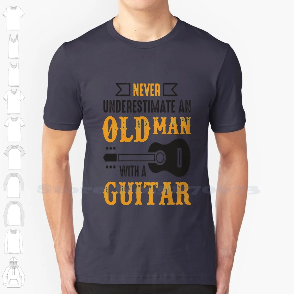 Guitar 100% Cotton T-Shirt Guitar Cute Cool Nature Funny Vintage Laptop Minimal Tumblr Water Band Beach Happy Lake Retro