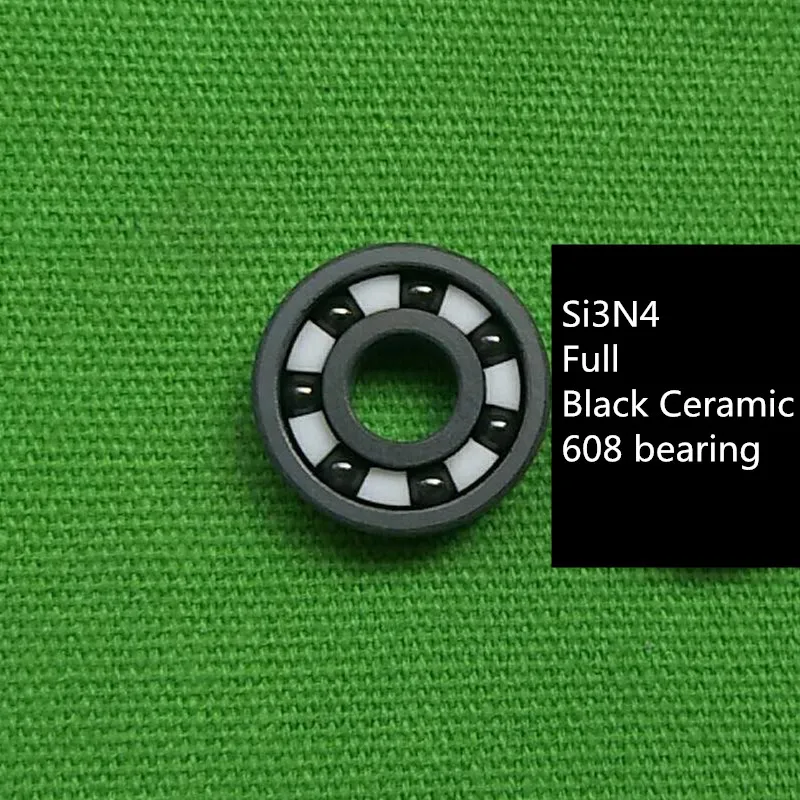 FULL แบริ่งเซรามิค608 ZrO2สีขาวเซรามิค Si3N4สีดำเซรามิคอินไลน์สเก็ตความเร็วแบริ่ง7ลูกปัด608RS Fast Bering 16Pc