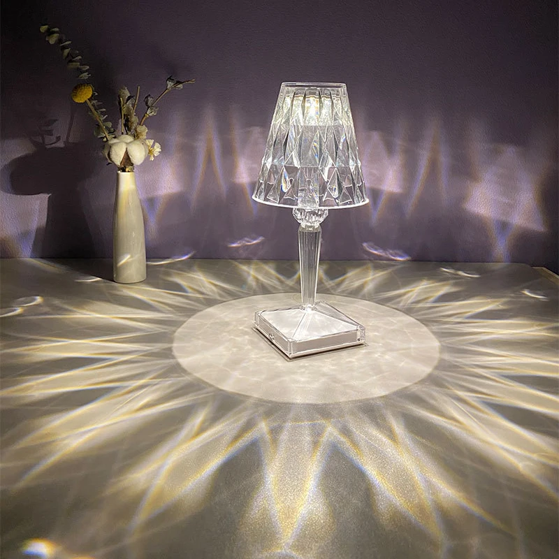 Crystal Table Lamps for Home Decor, Exquisite Night Lighting, Multi-purpose Adjustable Bedside Lamps, Crystal Room Ornaments