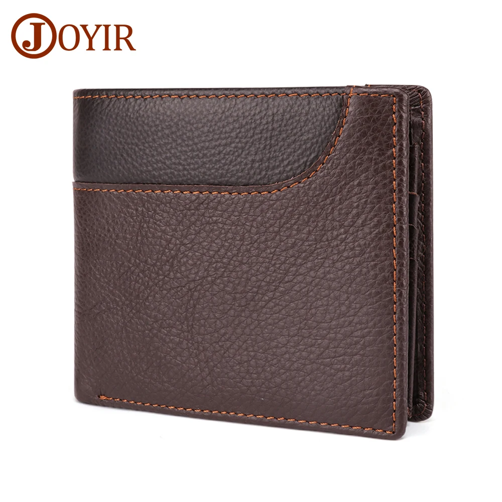 

JOYIR Wallet Men Genuine Leather Wallets Card Holder Vintage Cow Leather High Quality Man Purse Driver License Holder Gift Male