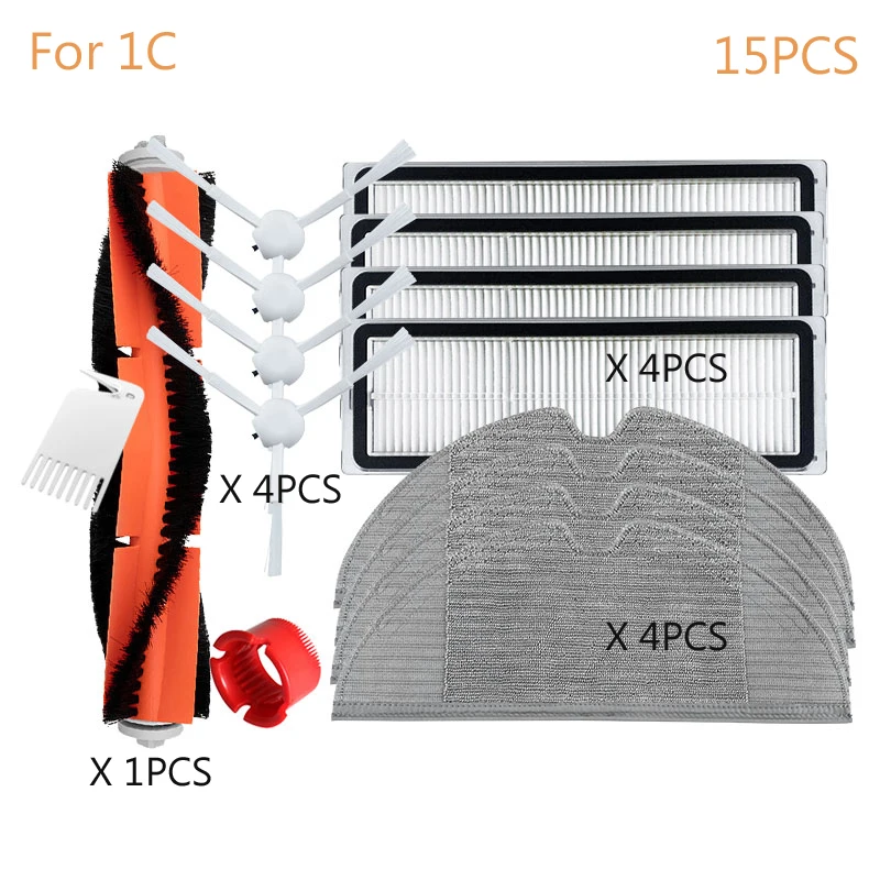 روبوت المكنسة الكهربائية فرشاة جانبية الرئيسية هيبا تصفية الملحقات ل شاومي mijia 1C مي المنزل ممسحة p برو التلقائي مكنسة قطع الغيار