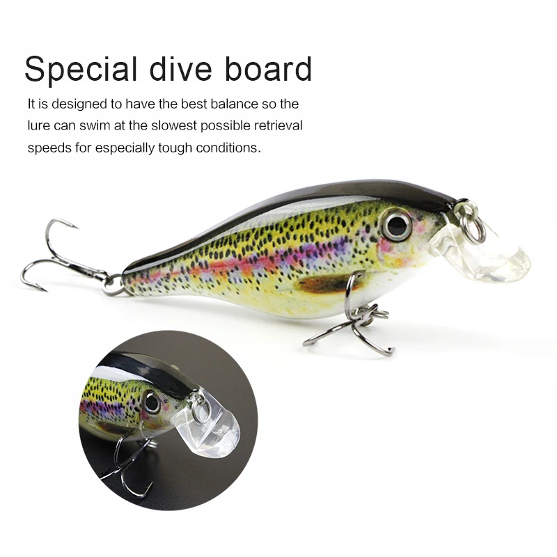 1pcs 8cm Top Quality Crankbait Hard Plastic Fishing Lure carp Bait Special curve Lip Fishing Tackle Pesca Isca Wobbler Floating