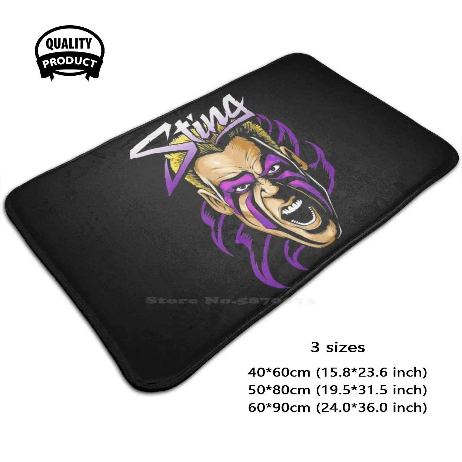 Sting-alfombra gráfica Retro Surfer Sting, cojín suave para el hogar, alfombra para la puerta del coche, lucha libre, Wwf, campeón, Aew, Dean, Ambrose, diversión, Hip Hop
