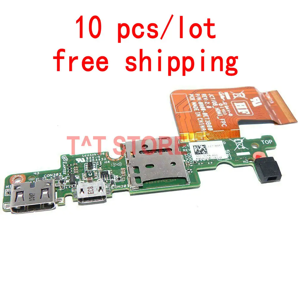 10pcs/lot original for Dell Venue 11 Pro 7130 7139 DC jack MICRO USB MINI HDMI BOARD CABLE 69NM0NB12E02  JCT DB_HDMI_BOARD