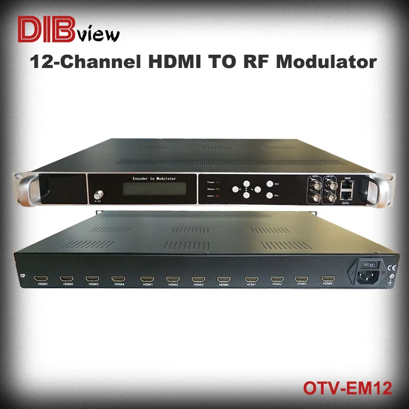 

OTV-EM12 Multi-channel HD H.264 Encoder With up to 12 Channel HDMI to DVBC T ATSCT ISDBTb RF Modulator