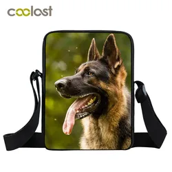 German Shepherd Messenger Bag Cute Dog Crossbody Bags Women Handbag Small Leisure Shoulder Bag Canvas Tote Girls Satchel Bookbag