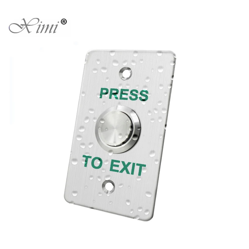 Stainless Steel Exit Button Push Switch Door Sensor Opener Release IP65 Waterproof Access Control Exit Button