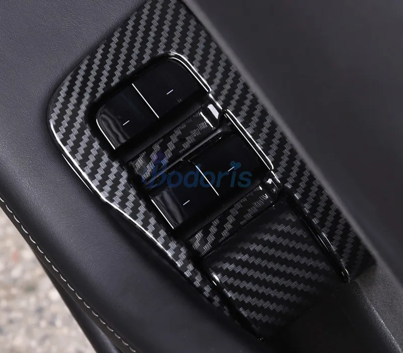 

Carbon Fiber Color Interior Window Glass Switch Button Trim Cover Car Styling For LHD Tesla Model 3 2017 2018 2019 Accessories