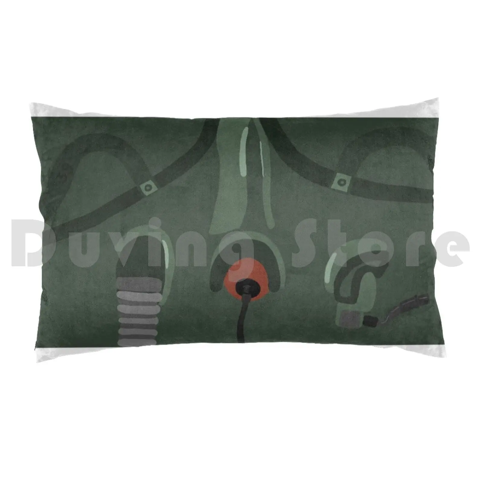 Airforce Pilot Oxygen Pillow Case Printed 35x50 Gas Army Cockpit Pilot Airforce Patriotic Usa