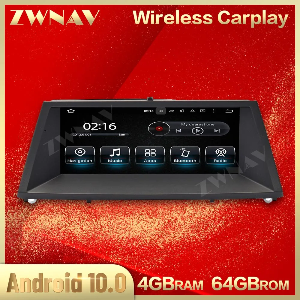 4+64G Android 10.0 screen Car multimedia player For BMW X5 X6 2007 2008 2009 2010 GPS Navi Auto audio radio stereo IPS head unit