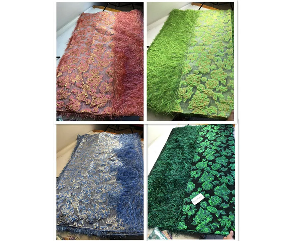 African lace fabric 2022 high quality lace french mesh fabric sequins nigerian fabric Embroidered Tulle Lace Fabric COP-004