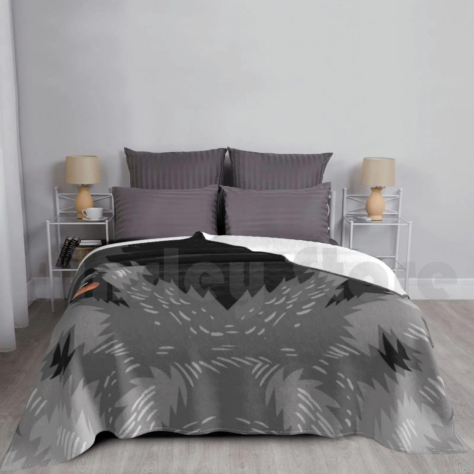 Amazing Shadow Wolf Blanket For Sofa Bed Travel Wolfman Wolf Lobo Moon Terror Horror Halloween Transformation