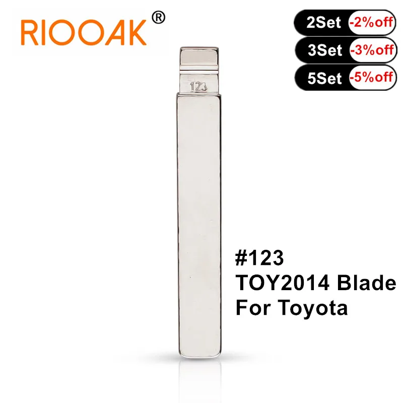 

5pcs Metal Blank Uncut Flip #123 TOY2014 Flip Folding Remote Key Blade Repalcement for TOYOTA New Models COROLLA LEVIN