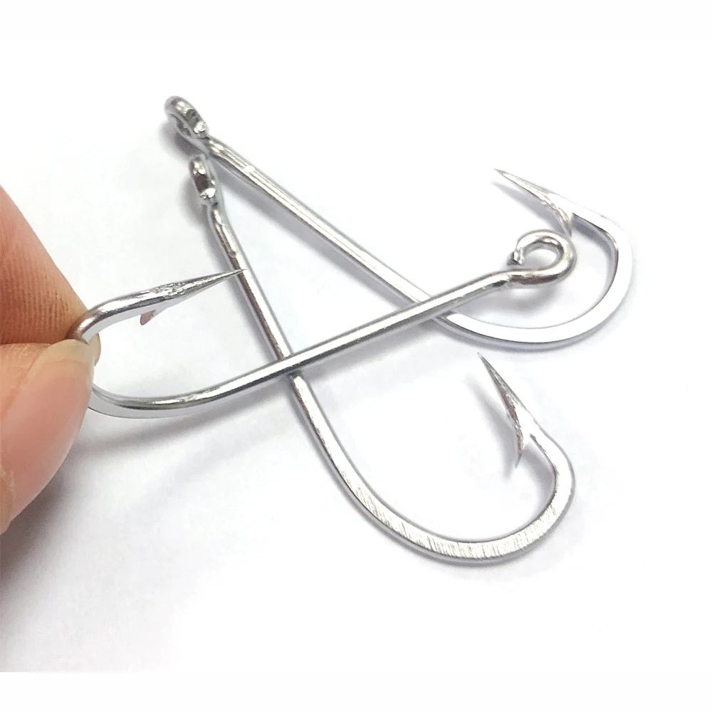CN04 4/0 80pcs Mustad Fish Hook Stainless Steel O\'shaughnessy Fishing Hook Jigging Hooks For Fishing