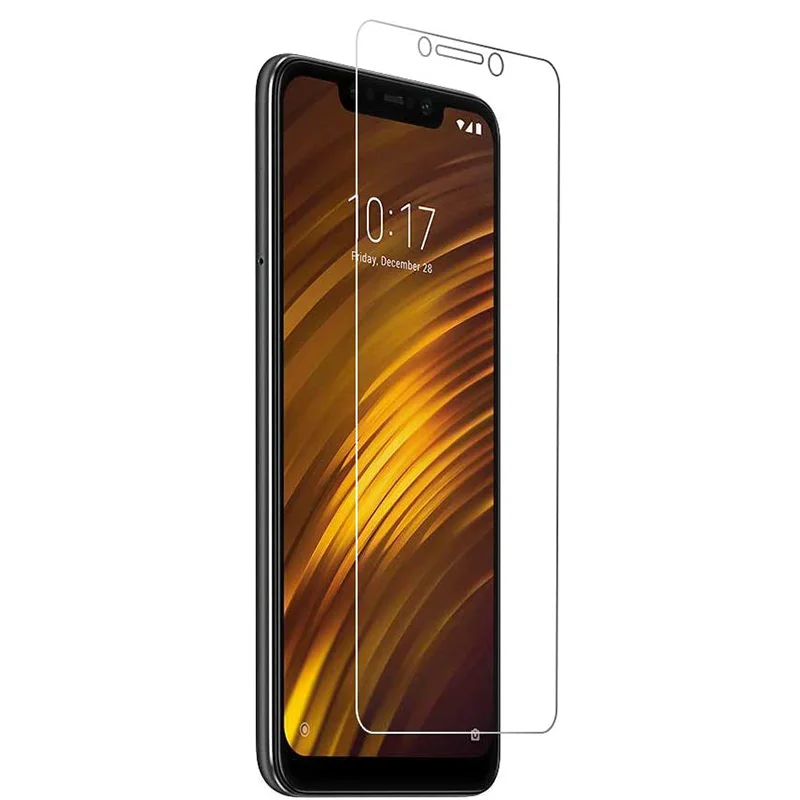 5Pcs Tempered Glass For Xiaomi Pocophone F1 Screen Protector Film For Xiaomi F1 Poco f1 ShockProof Glass Guard 9H Ultra Clear