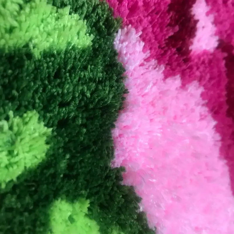 New Anti-slip 3d Butterfly Rose Carpet Doormat Handmade Door Mat for Living Room Area Rug Hot Sales Pink Rose Flocking Rug