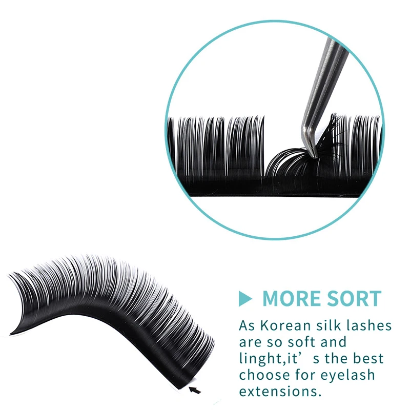 GEMERRY 16 Lines Individual Eyelash Extensions for Professional Lash Building C/CC/D/DD Faux Mink Soft Hand Made Fake Eyelashes