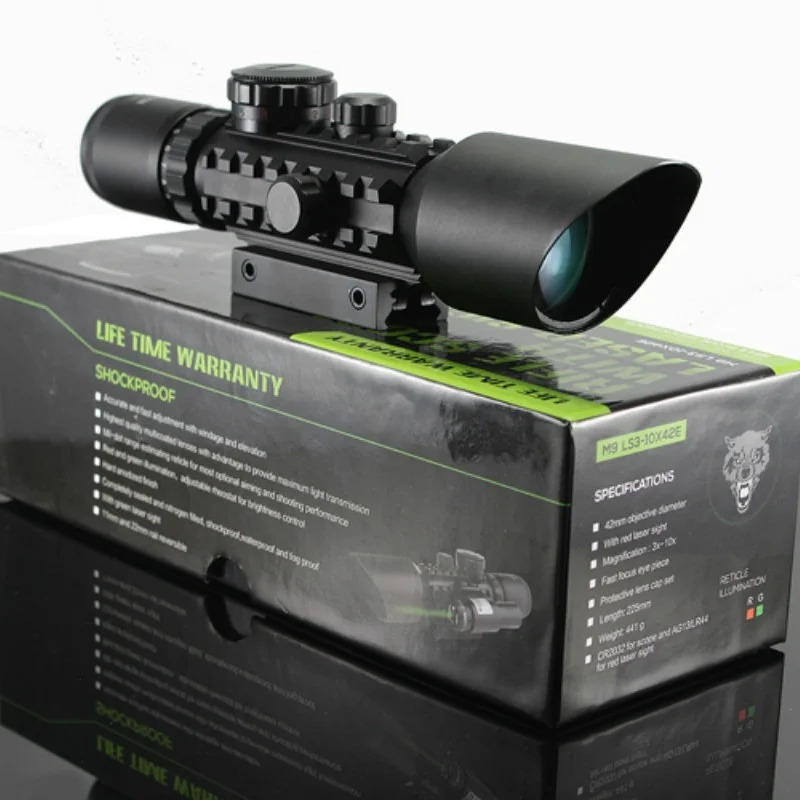 3-10x42E mirino olografico cannocchiale da caccia Outdoor reticolo Sight Optics Sniper Deer Tactical Scopes Tactical M9 Model mirino