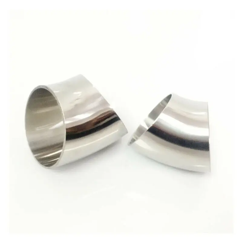 3-6" OD 304 Stainless Steel Sanitary Weld 45 Degree Elbow Pipe Fitting Home Brew