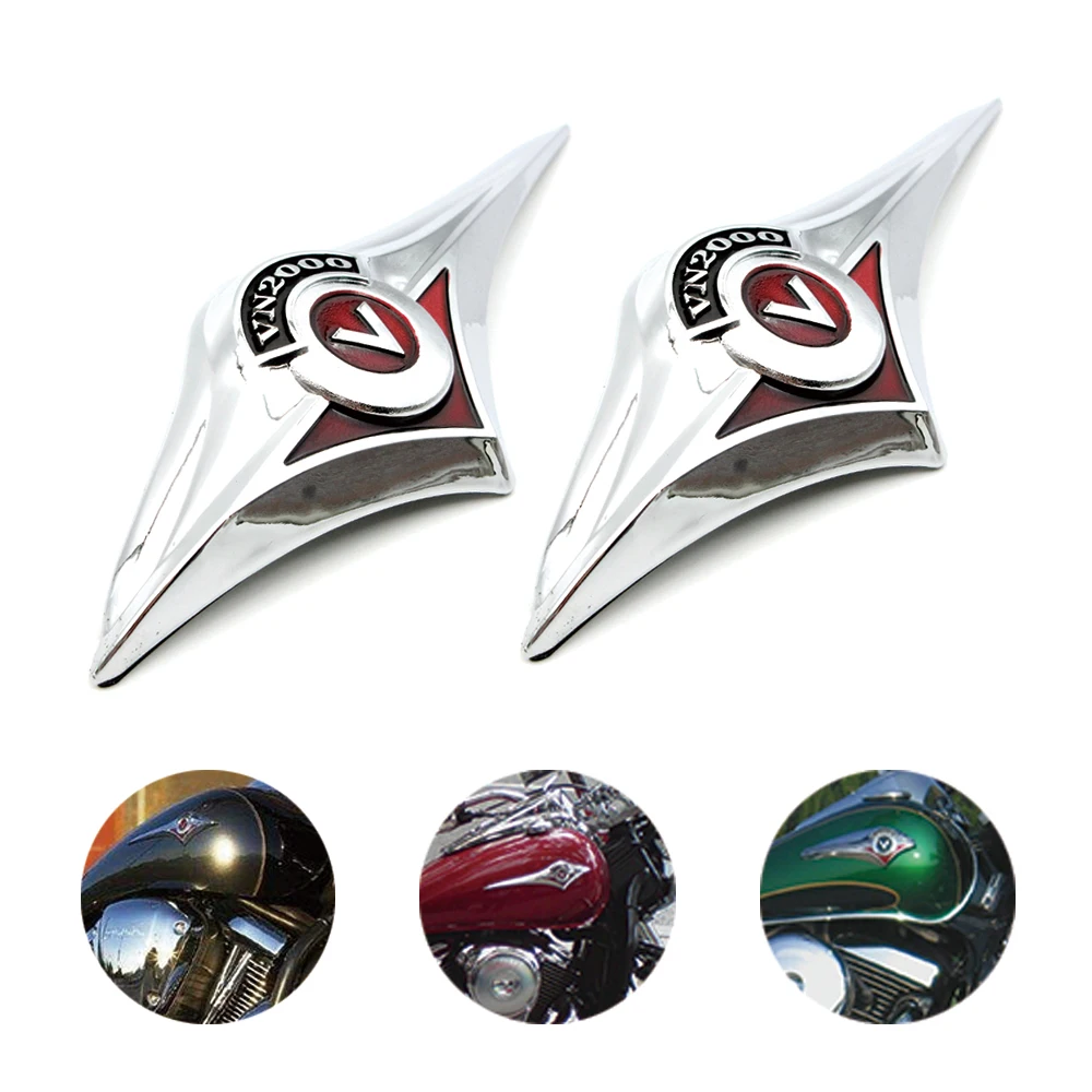 New 3D Motorcycle Fuel Gas Tank Sticker Emblem Badge ABS Plastic Decoration Decals For Kawasaki Vulcan VN Classic VN2000 VN 2000