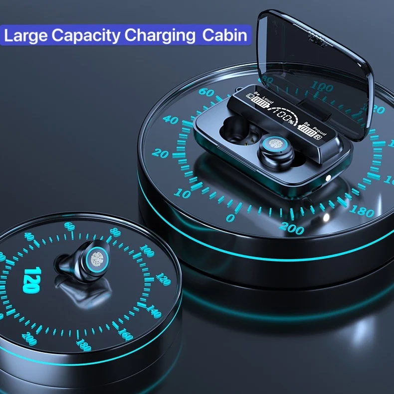 Bluetoothと互換性のあるTWSヘッドセット,スポーツヘッドセット,防水,ワイヤレス,マイク付き