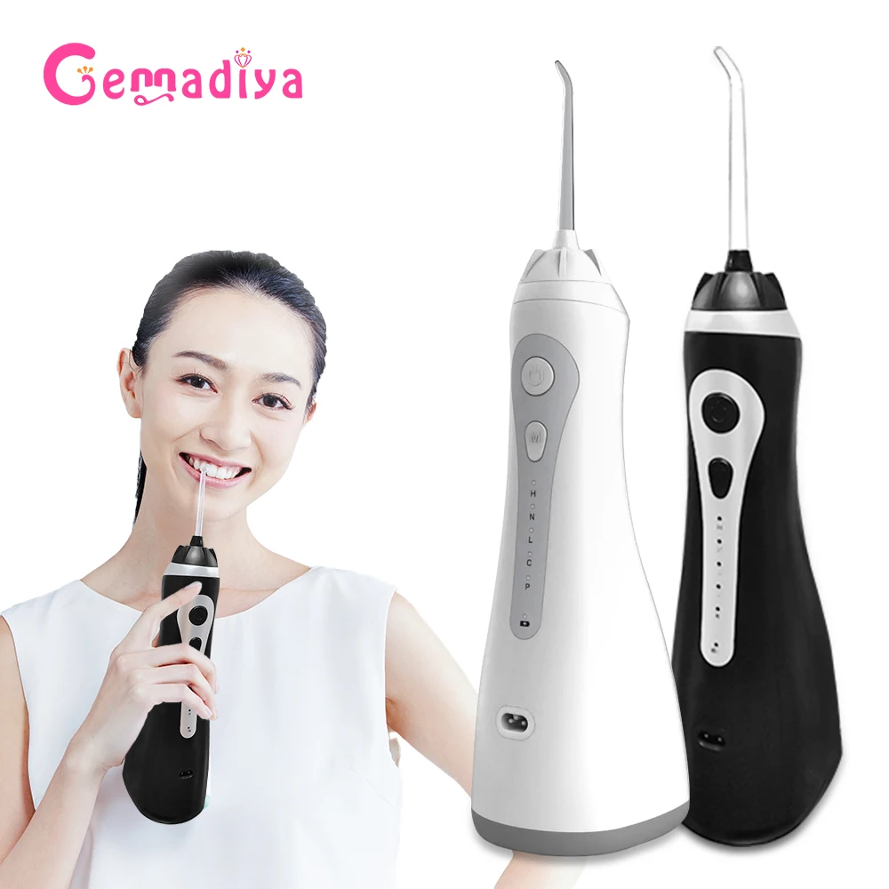 Dental Water Jet Water Floss Oral Irrigator Portable Dental Irrigator 300ML Tank Waterproof Home Dental Cleans Thread for Teeth