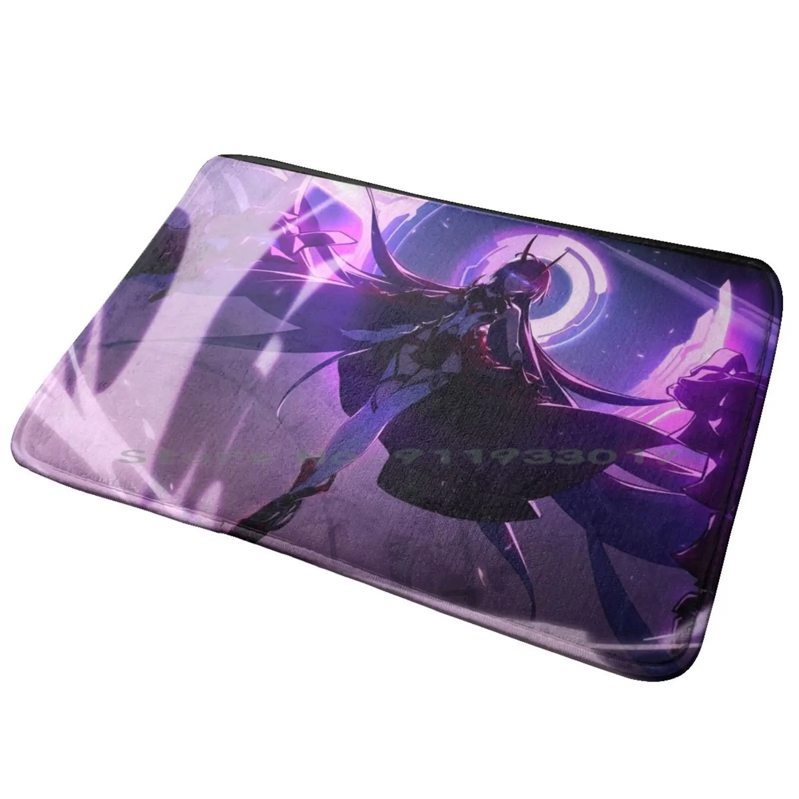 Honkai Impact Raiden Mei Battle Entrance Door Mat Bath Mat Rug Raiden Mei Honkai Honkai Raiden Mei Honkai Impact Raiden Mei