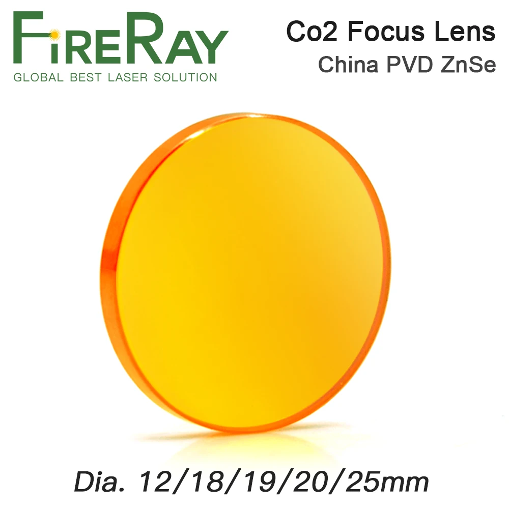 FireRay CO2 ZnSe Focus Lens Dia.18 19.05 20mm 3Pcs Si Reflective Mirror or Mo Mirror for Co2 Laser Engraving and Cutting Machine