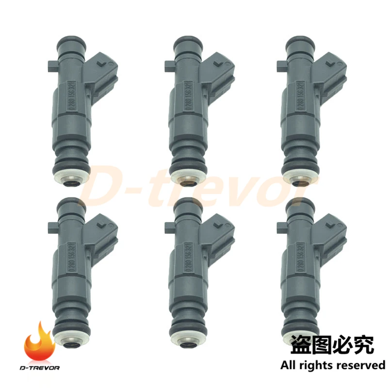 6Pcs OEM 0280156321 Fuel Injector nozzle For CITROEN C2 C3 C4 XSARA BERLINGO Peugeot 206