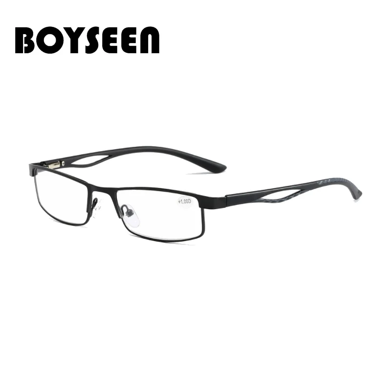 BOYSEEN women's titanium alloy reading glasses aspheric lens retro business hyperopia prescription glasses