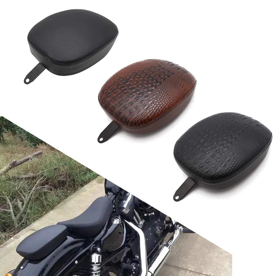 Motorcycle Rear Seat Cushion Passenger Pillion Saddle Pads Compatible For Harley Sportster 48 Forty Eight XL 1200 883 2010-2015