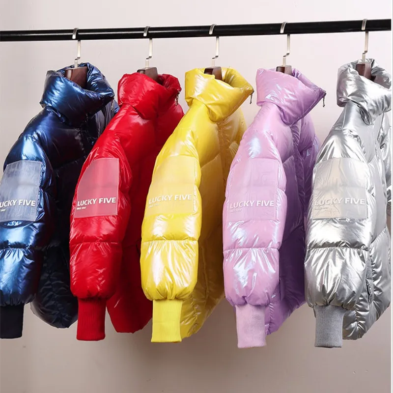 

2023 Winter Children Down Jacket Teenager Fashion Glossy Thicken Down Coat Boys Girls Loose White Duck Down Warm Parka Outerwear