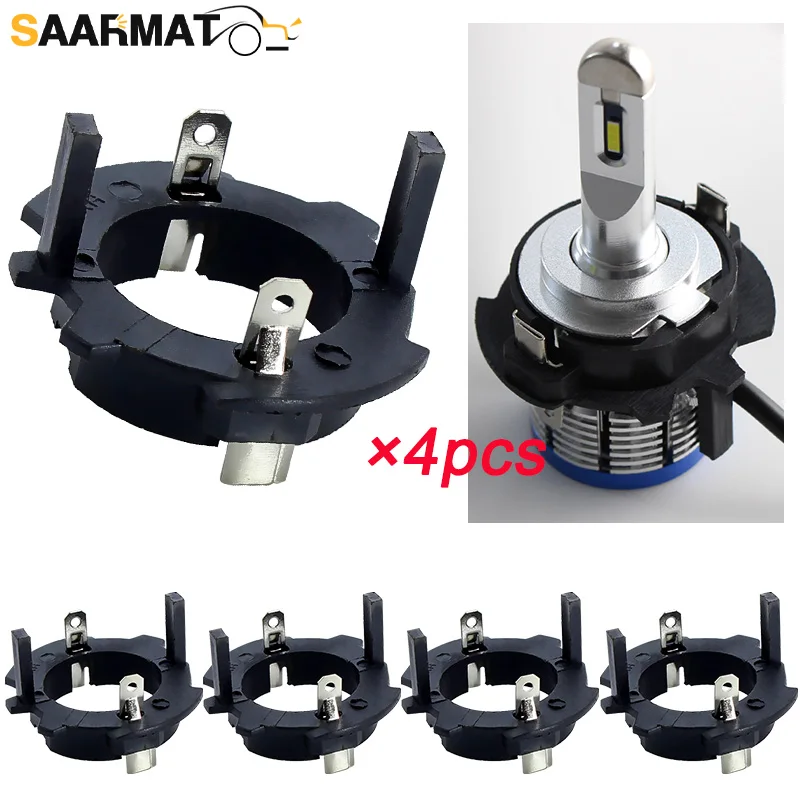 SAARMAT 4PCS H7 klips mocujący reflektor led do Volkswagen OldJetta Sagitar golf 5 adapter led h7 gniazdo reflektora h7 uchwyt żarówki